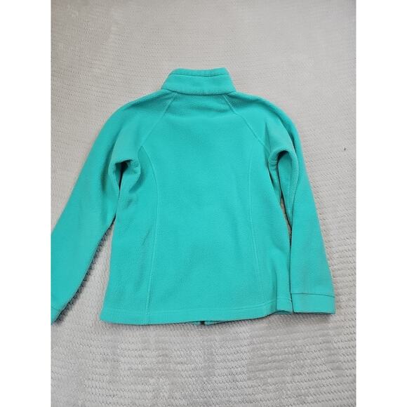 Columbia Fleece Girls Large 14/16 Mint Green Full Zip Cold Weather - Picture 6 of 7